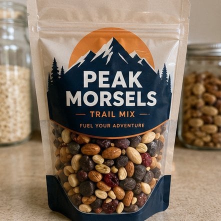Clear Window Snack Pouch with custom branding