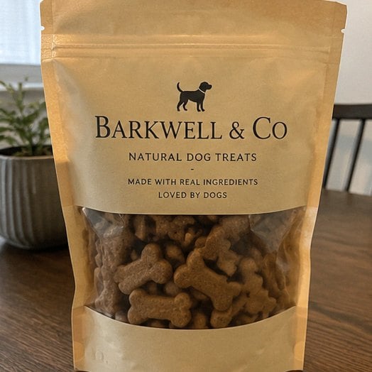 Personalized stand up pouches — customer photo