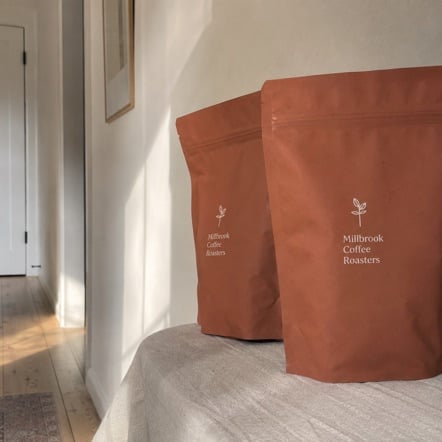Matte Kraft Pouch with custom branding
